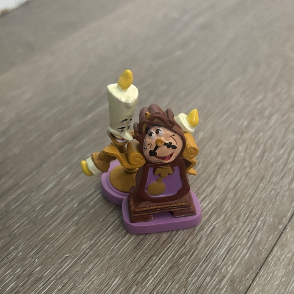 Disney Lumière and Cogsworth Mini Figure - Purple and Gold